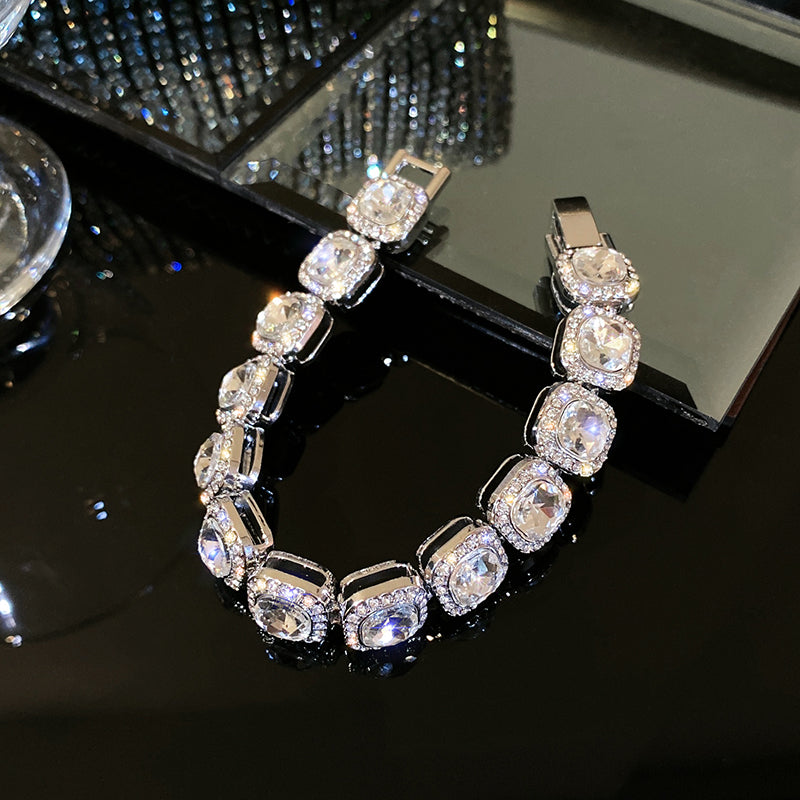 Fashion Square Shape Stone Necklace Dazzleyesjewelry