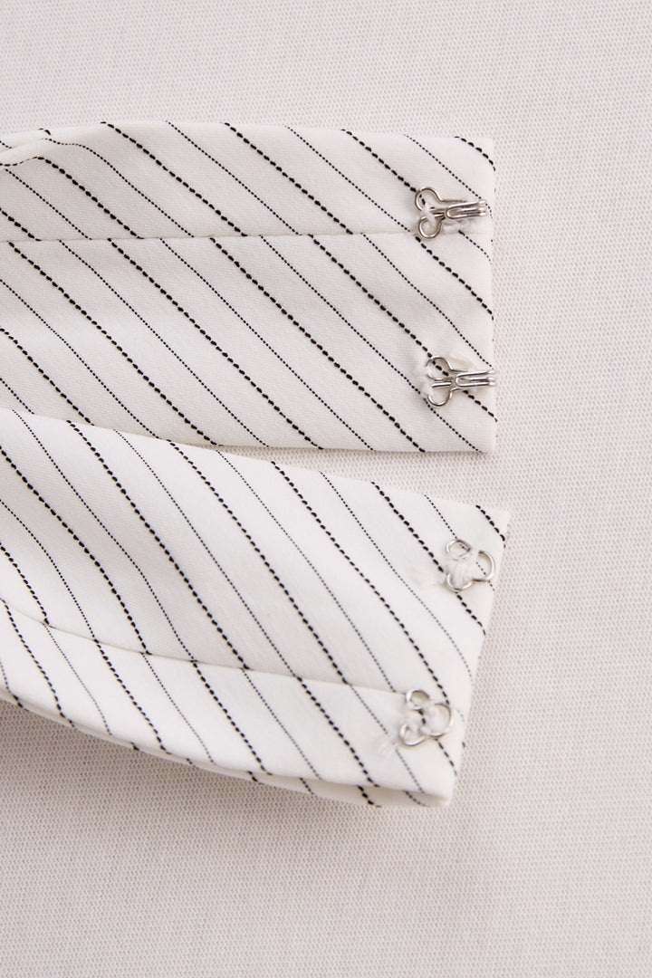 Striped Halter-Neck Knot Front Blouse HWT